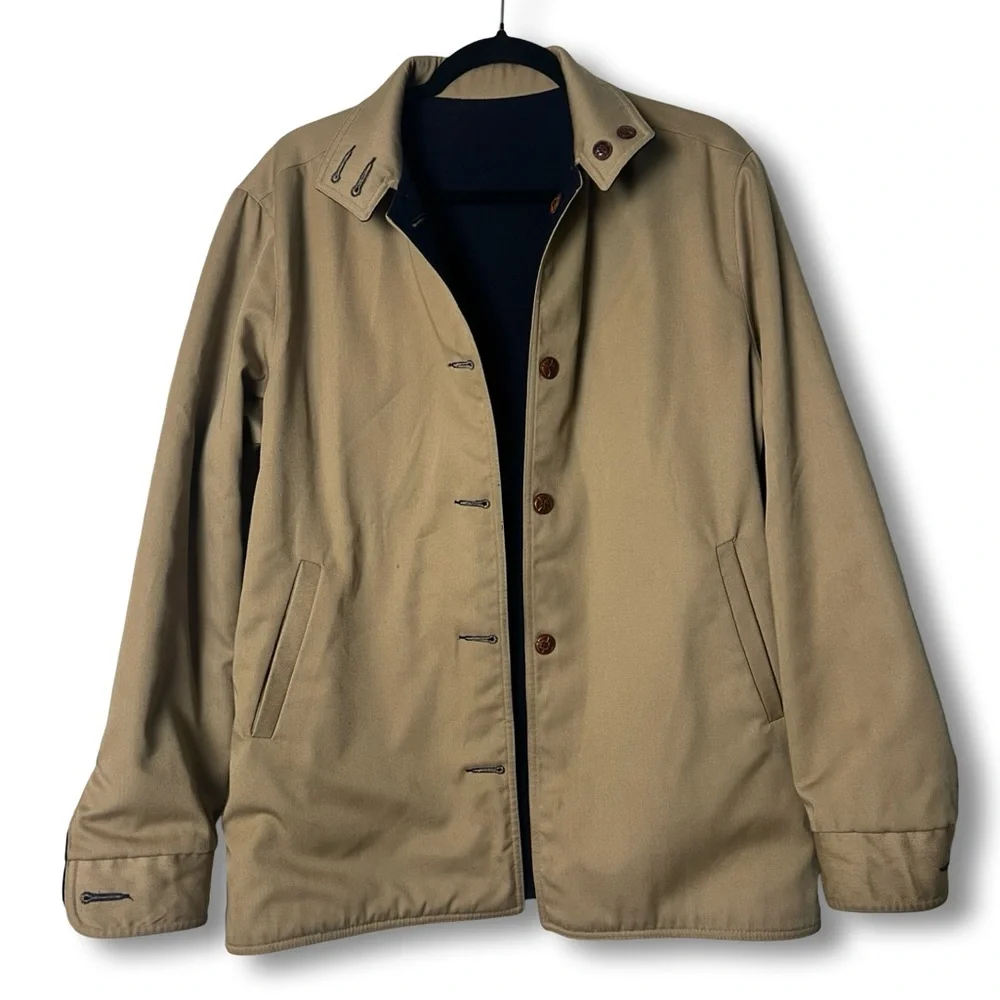 Pendleton – Men’s Vintage Reversible Wool Jacket Navy / Tan – Sz S
